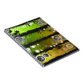 グランジなスタイル音楽旗 ノートブック (右側)