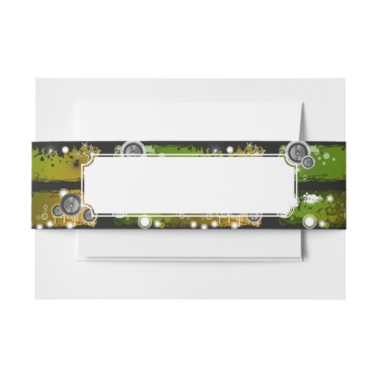 グランジなスタイル音楽旗 招待状ベリーバンド (正面例)