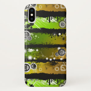 グランジなスタイル音楽旗 iPhone X ケース