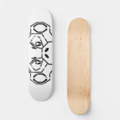 グランジなステンシル猿板 スケートボード (正面)