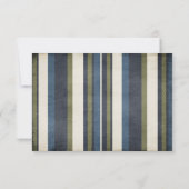 グランジなストライプのバーの（ユダヤ教の）バル・ミツバーの応答カード 出欠カード (裏面)