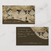 グランジなダマスク織のプリントの名刺 名刺 (正面/裏面)