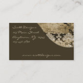 グランジなダマスク織のプリントの名刺 名刺 (裏面)