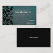 グランジなダマスク織の名刺 名刺 (正面/裏面)