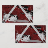 グランジなチェーンソーおよび血! 名刺 (正面/裏面)