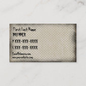 グランジなドラマーのカスタムなミュージシャンカード 名刺 (裏面)