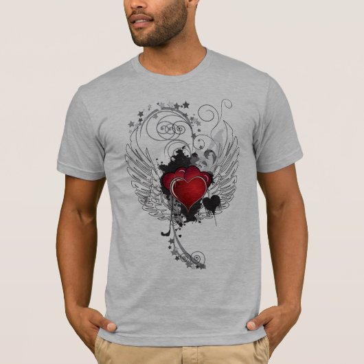 グランジなハートの翼 Tシャツ (正面)
