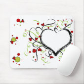 グランジなハート マウスパッド (マウス)