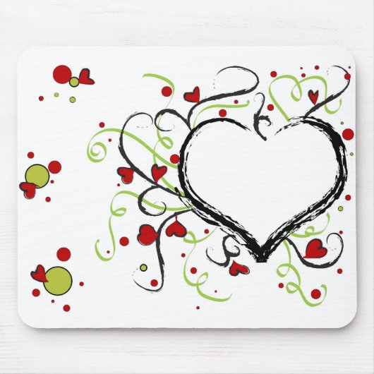 グランジなハート マウスパッド (正面)