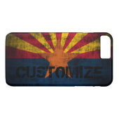 グランジなパーソナライズなアリゾナの旗のヴィンテージ Case-Mate iPhoneケース (裏面(横))