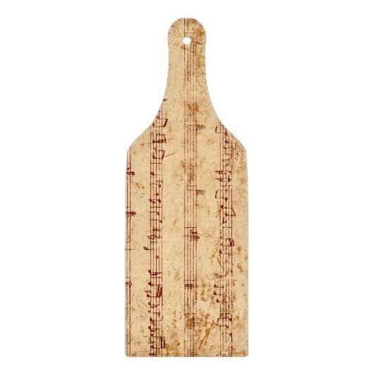 グランジなピアノは音楽シートに注意します カッティングボード (正面)