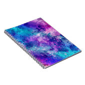 グランジなプリントの螺線形ノート ノートブック (右側)