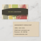 グランジなペンキのコンサルタントのカッコいいの名刺 名刺 (正面/裏面)