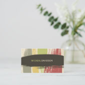 グランジなペンキのコンサルタントのカッコいいの名刺 名刺 (スタンド正面)