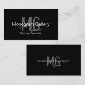 グランジなモノグラムのカスタマイズ可能な名刺 名刺 (正面/裏面)
