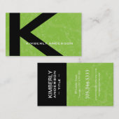 グランジなモノグラムのテンプレートの名刺 名刺 (正面/裏面)