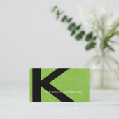 グランジなモノグラムのテンプレートの名刺 名刺 (スタンド正面)