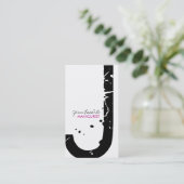 グランジなモノグラムのネイルアーチストの名刺 名刺 (スタンド正面)