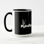 グランジなモノグラムの マグカップ (左)