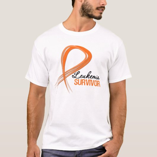 グランジなリボンの白血病の生存者 Tシャツ (正面)