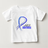 グランジなリボンALSの認識度 ベビーTシャツ (正面)