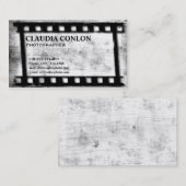 グランジなレトロのカッコいいの古いフィルム・メーカー映画 名刺 (正面/裏面)