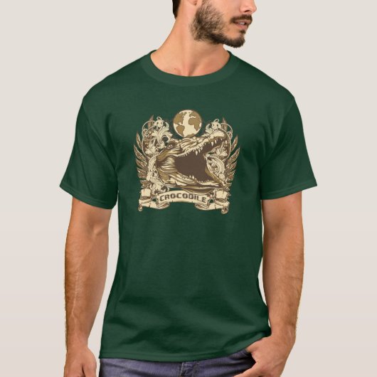 グランジなワニ Tシャツ (正面)