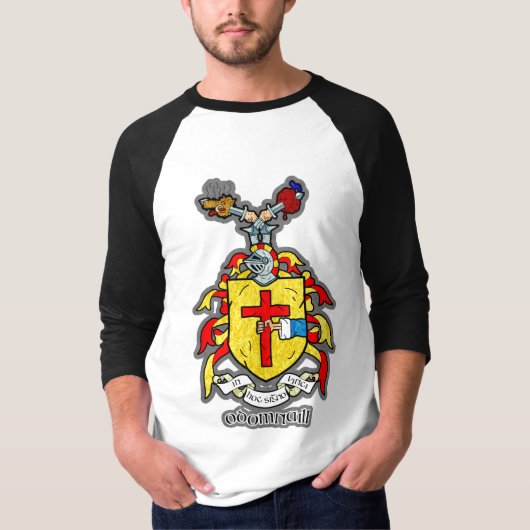 グランジな一見O'Donnellの紋章付き外衣 Tシャツ (正面)