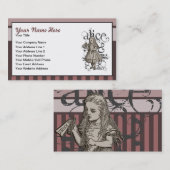 グランジな不思議の国のアリス(ピンク) 名刺 (正面/裏面)