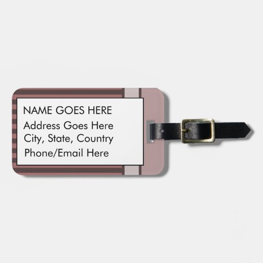 グランジな不思議の国のチェシャー猫のアリス(ピンク) ラゲッジタグ (正面横)