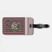 グランジな不思議の国のチェシャー猫のアリス(ピンク) ラゲッジタグ (裏面横)