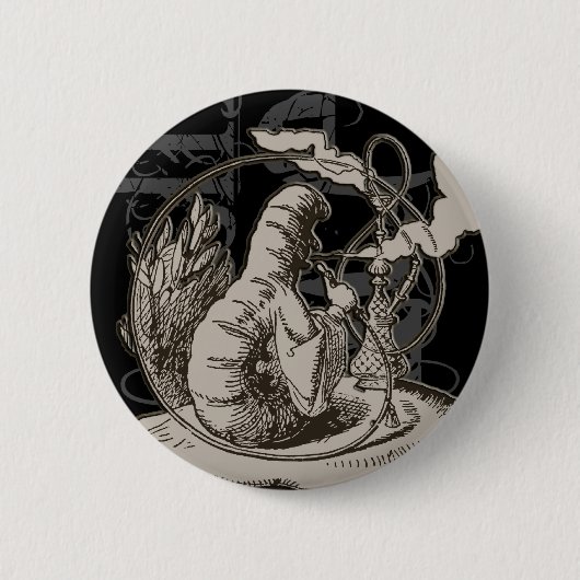 グランジな不思議の国の幼虫のアリス(独身の) 缶バッジ (正面)