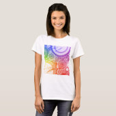 グランジな円: 虹の版: Tシャツ (正面フル)