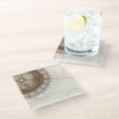 グランジな古代航海のな図表 ガラスコースター (アングル)