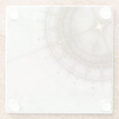 グランジな古代航海のな図表 ガラスコースター (裏面)