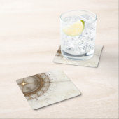 グランジな古代航海のな図表 スクエアペーパーコースター (インサイチュ)