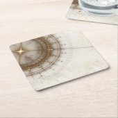 グランジな古代航海のな図表 スクエアペーパーコースター (アングル)