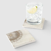 グランジな古代航海のな図表 ストーンコースター (横)