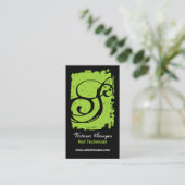 グランジな情報通およびはっきりしたなモノグラム 名刺 (スタンド正面)