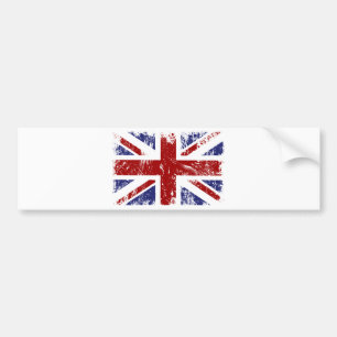 グランジな旗の英国国旗のイギリスのパンク バンパーステッカー