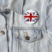 グランジな旗の英国国旗のイギリスのパンク 缶バッジ (インサイチュ)