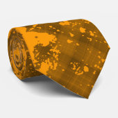 グランジな格子縞: オレンジ: ネクタイ (ロール)