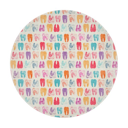 グランジな歯パターン カッティングボード (正面)