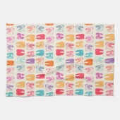 グランジな歯パターン キッチンタオル (横)