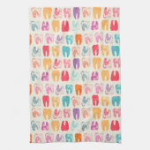 グランジな歯パターン キッチンタオル (縦)