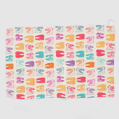 グランジな歯パターン ゴルフタオル (横)