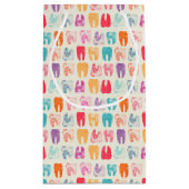 グランジな歯パターン スモールペーパーバッグ (裏面)