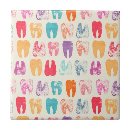 グランジな歯パターン タイル (正面)