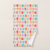 グランジな歯パターン バスタオルセット (ハンドタオル)