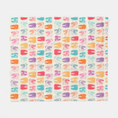 グランジな歯パターン フリースブランケット (正面(横))